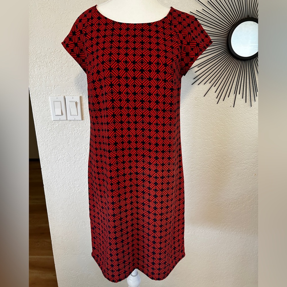 Merona Red Geometric Dress